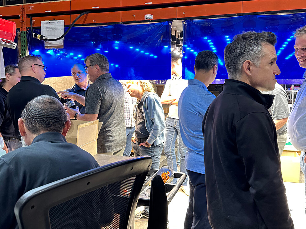 Canto USA representatives touring the production facility